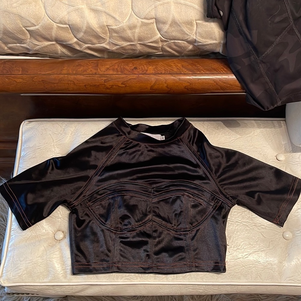 ADIKA satin stretch crop top. Size XS EUC